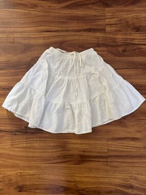 White mini skirt